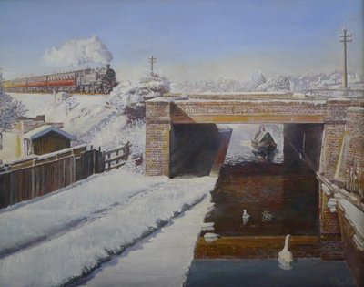 Across the Grand Union, 2008 by Kevin Guild of Railway Artist Parrish